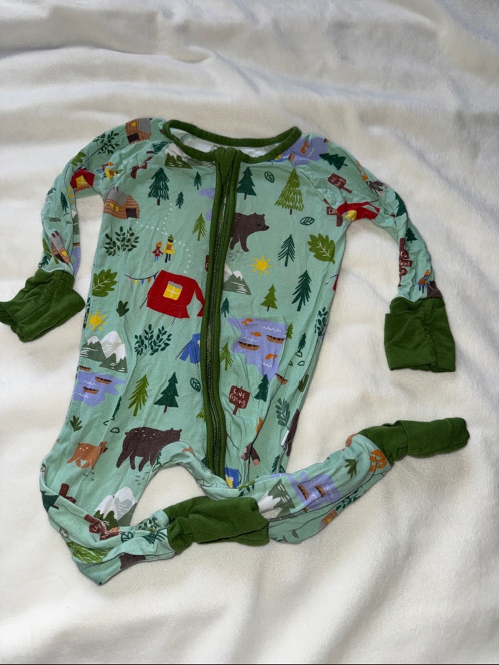 Little Sleepies Camping Print Zippy 0/3 months